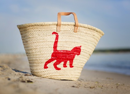 Ibiza Tasche Korbtasche Sandori Katze