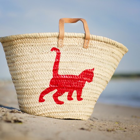 Ibiza Tasche Korbtasche Sandori Katze