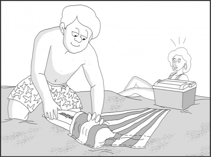beachrelaxer Sandori Strandtuch Strandlaken Kissen einschieben