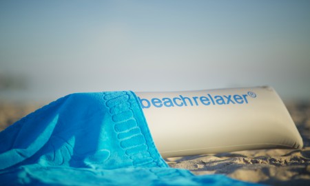beachrelaxer Strandtuch Strandlaken Sandori Aqua Kissen Detail