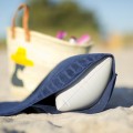 beachrelaxer Strandtuch Strandlaken Sandori Marine Navy Kissen eingeschoben