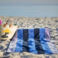 beachrelaxer Strandtuch Strandlaken Sandori gestreift blau