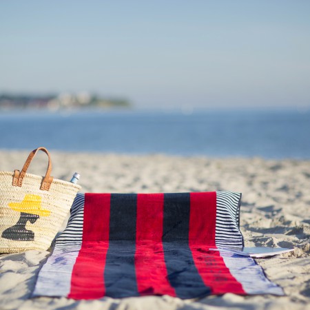 beachrelaxer Strandtuch Strandlaken Sandori gestreift rot