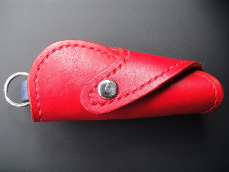 Sandori Schlüsseletui Schlüsseltasche rot blau Keilform 1