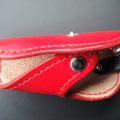 Sandori Schlüsseletui Schlüsseltasche rot blau Keilform 6