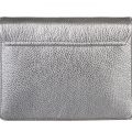 sandori clutch genarbt silber rueckseite