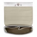 sandori clutch genarbt silber innen