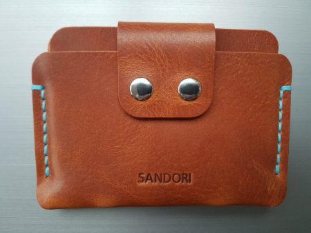 Sandori Portemonnaie mini mittelbraun hellblau glatt 1 (1024x768)
