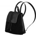 Sandori Rucksack genarbt schwarz Schaffell 4